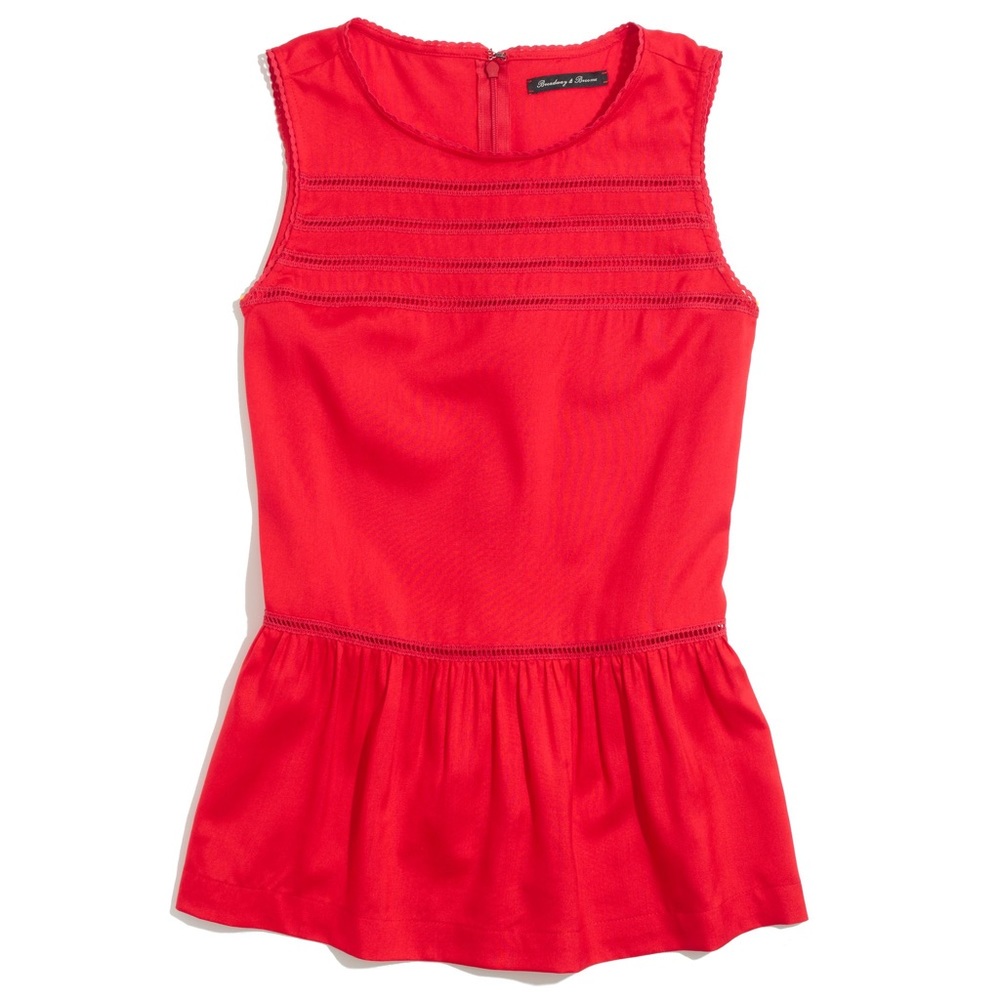 Madewell Silk Peplum Veranda Top
